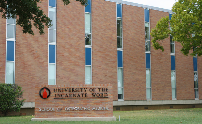 Front of School of Osteopathic Medicine Building