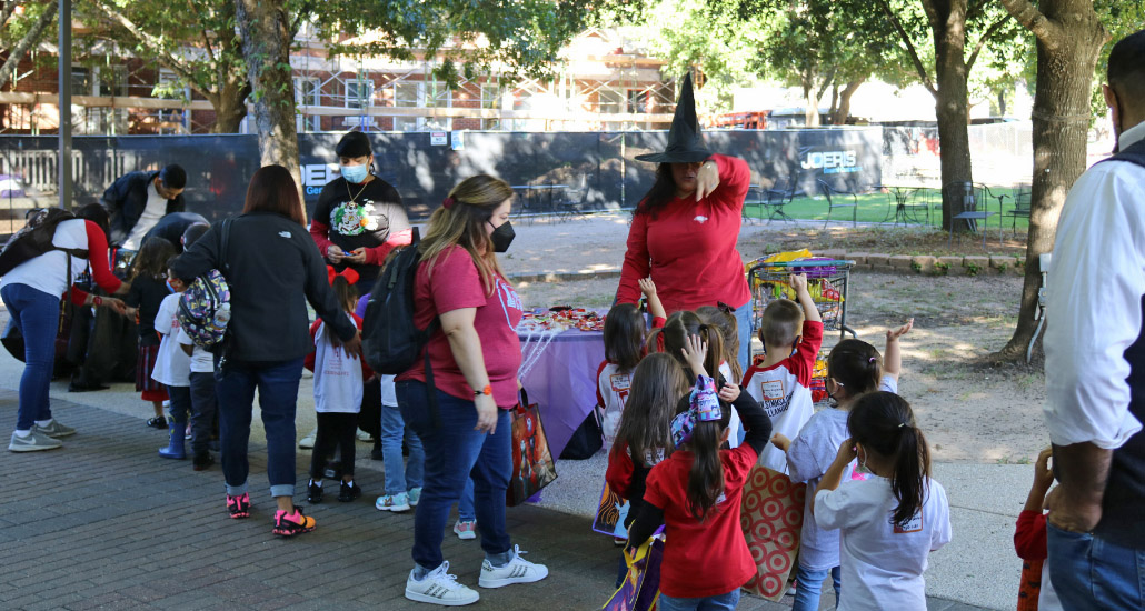 Children trick or treating