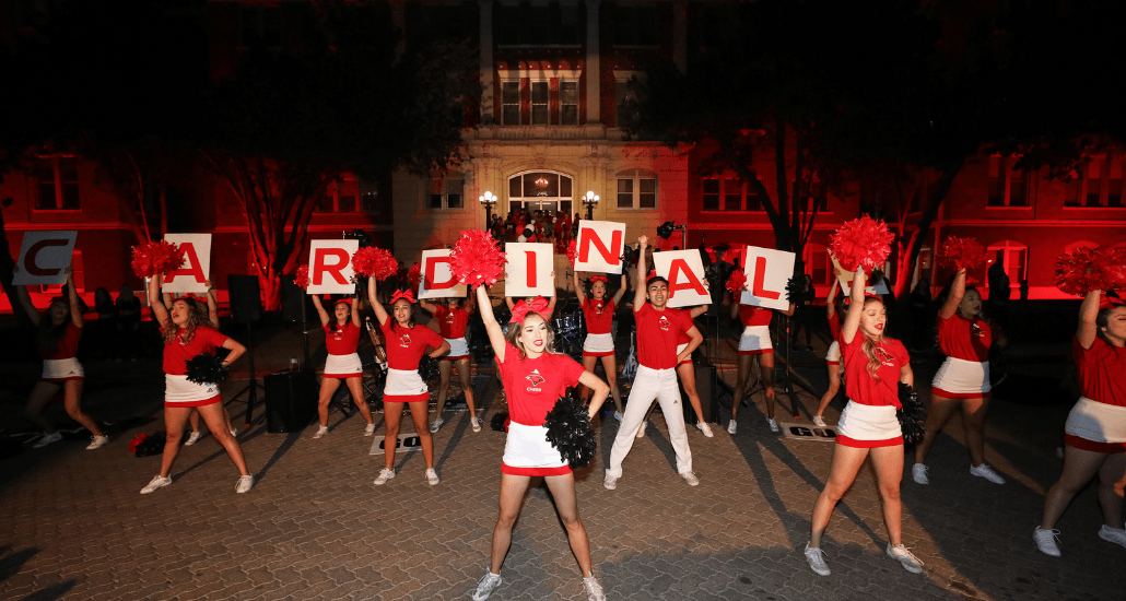 UIW Spirit cheering at NestFest