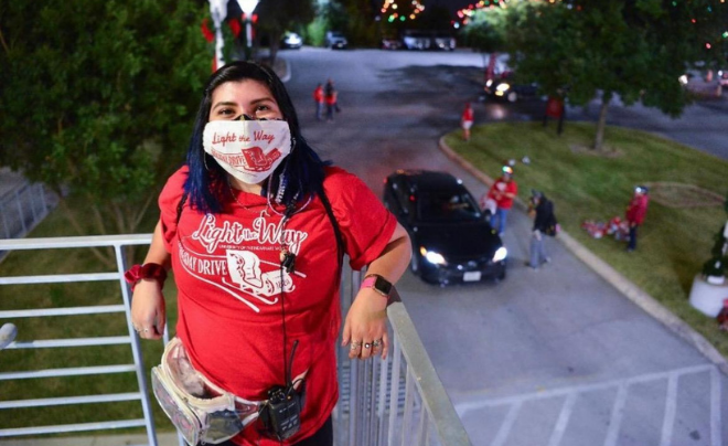 Julianne Salame poses during the 2020 drive thru Light the Way