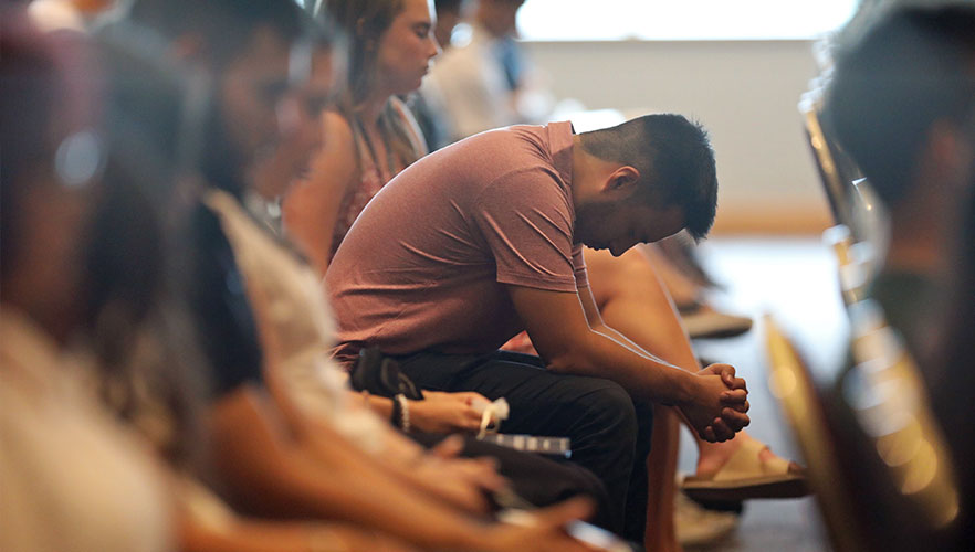 Student praying