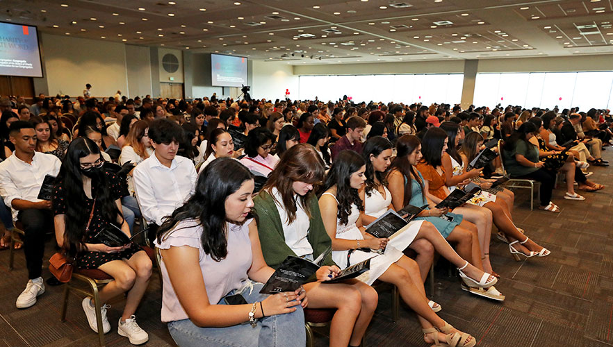 Students sitting through presentation