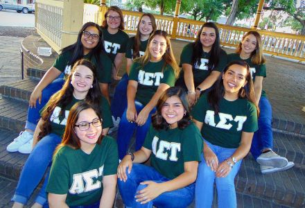 Alice Medina poses with sorority sisters