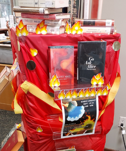 Banned Books display