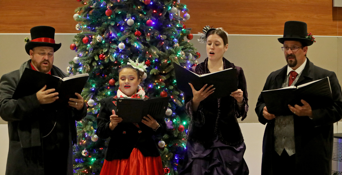 Carolers singing