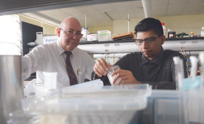 Dr. Paulo Carvalho working in the lab