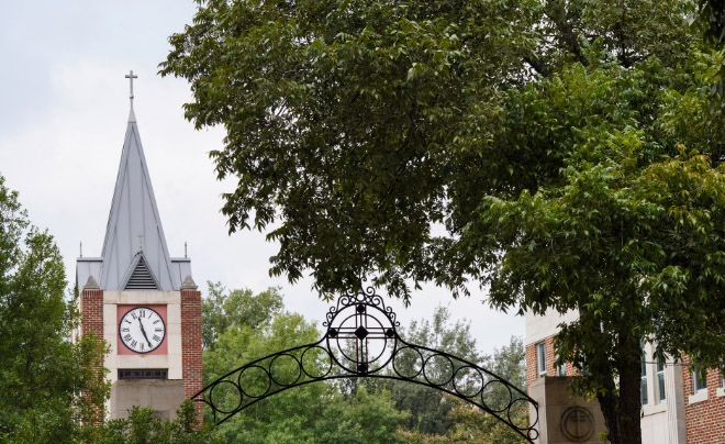 UIW clocktower and skyline