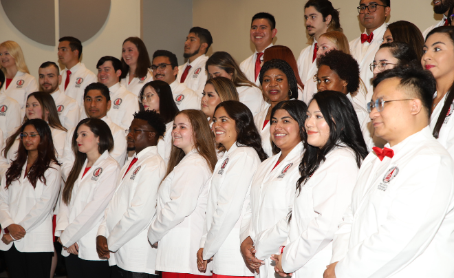 Feik Class of 2026 in their new white coats