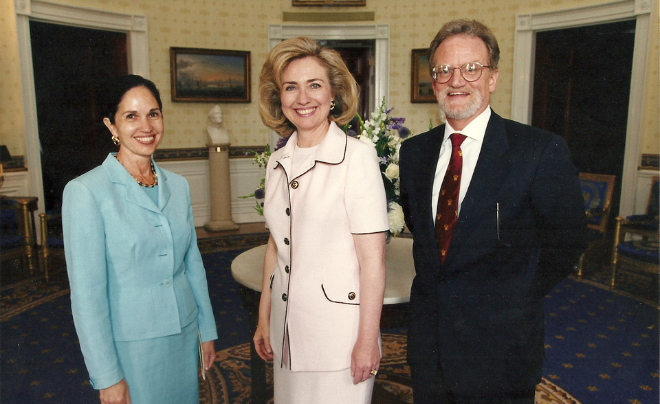 Gwyn Creagan, Hillary Clinton and James Creagan