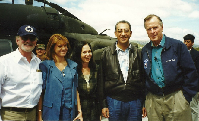 James Creagan, VP of Honduras, Gwyn Creagan, President of Honduras and President George Bush