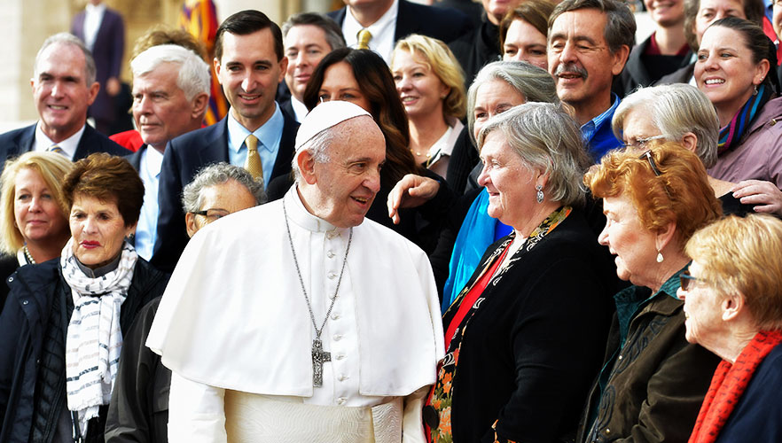 Sr. kathleen Coughlin and Pope Francis