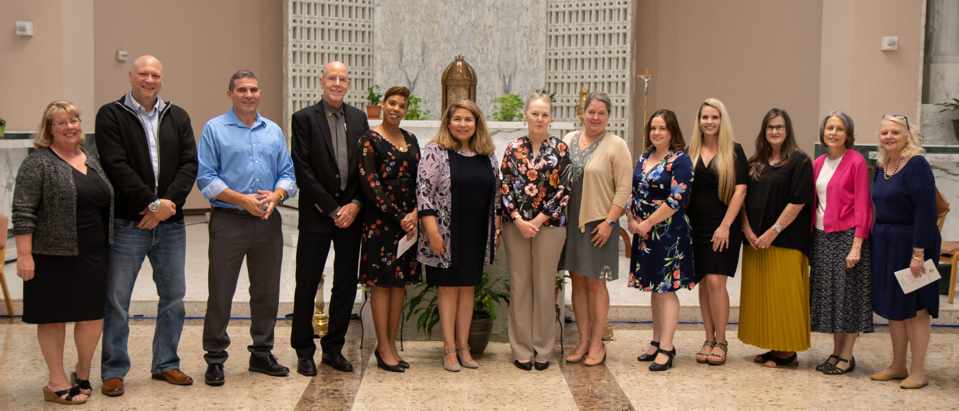 Participants in the nursing pinning ceremony