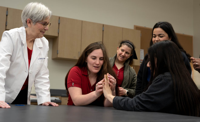 Students learning occupational therapy