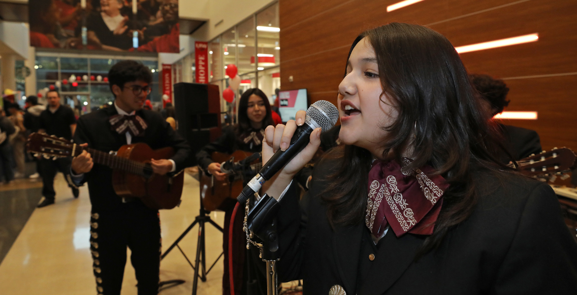 St. Anthony Catholic High School mariachi band performing