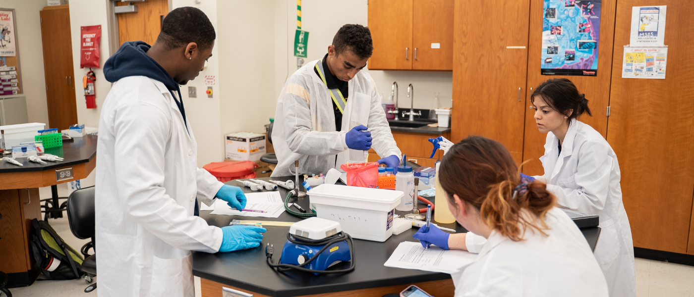 STEM students in the lab