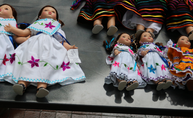 dolls on a table