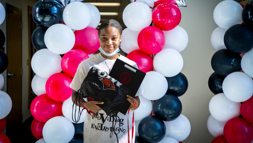 Student at summer orientation 