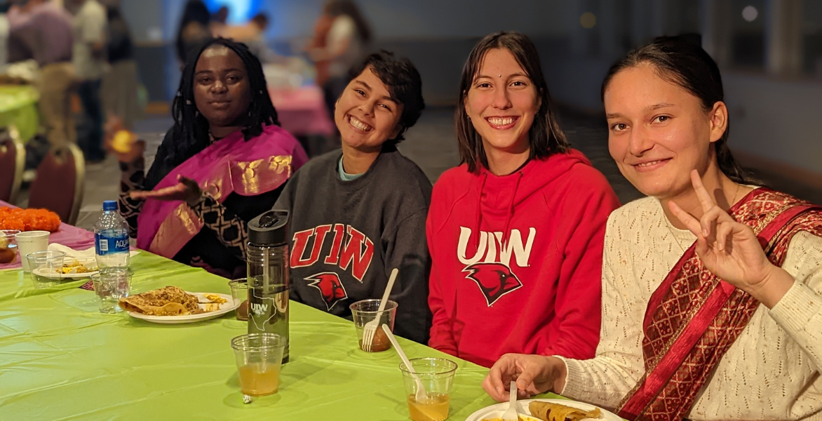 UIW students enjoy the Diwali event