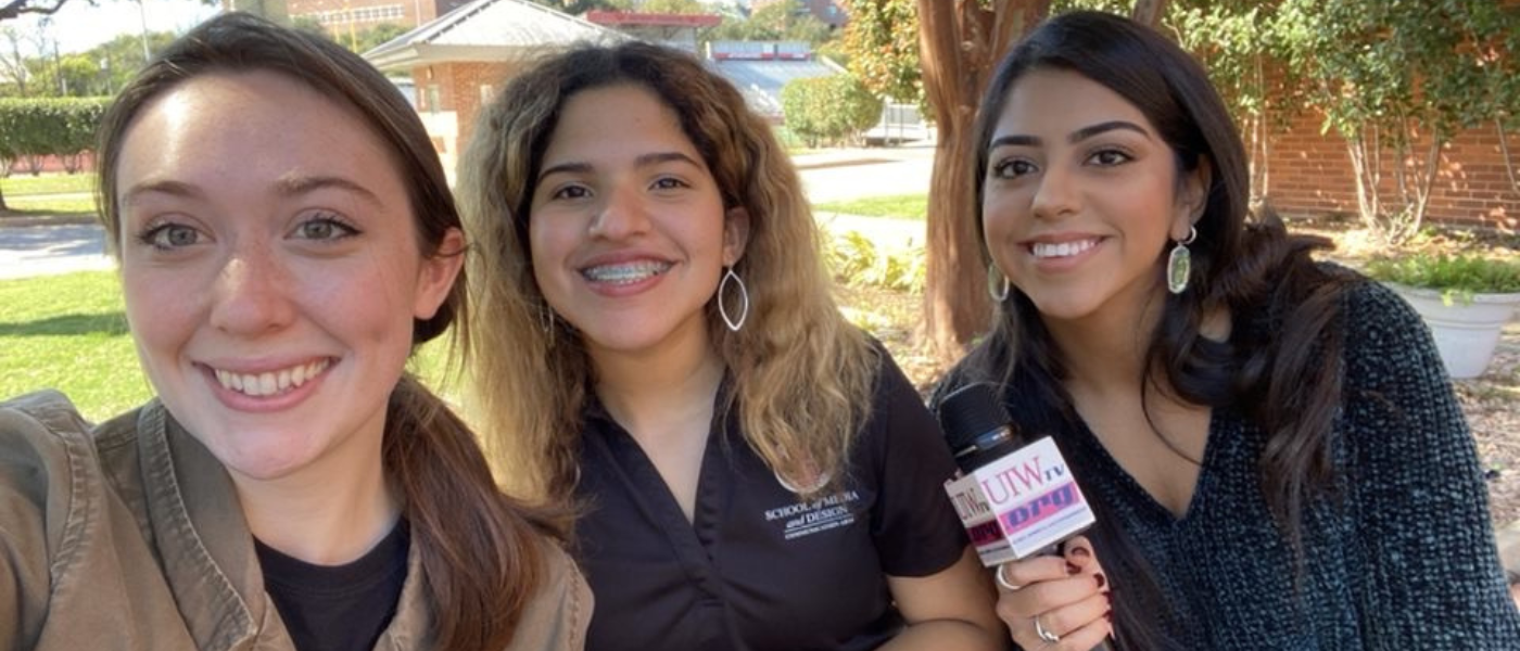 UIWtv students pose for a picture