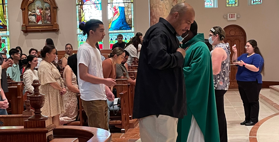 Communion at Welcome Mass