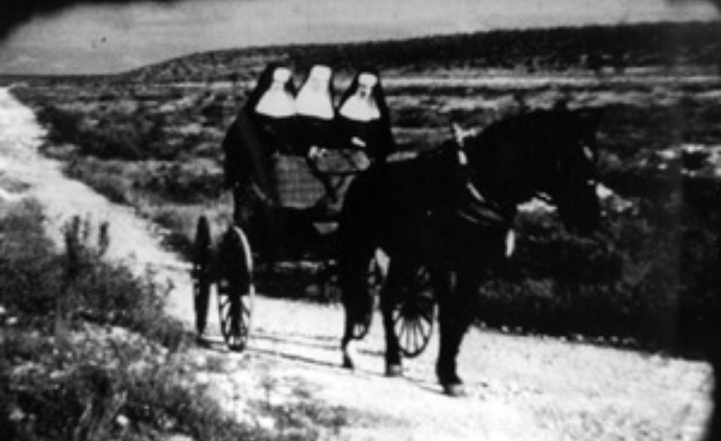 An early re-enactment of the sisters 1869 journey from Galveston to San Antonio