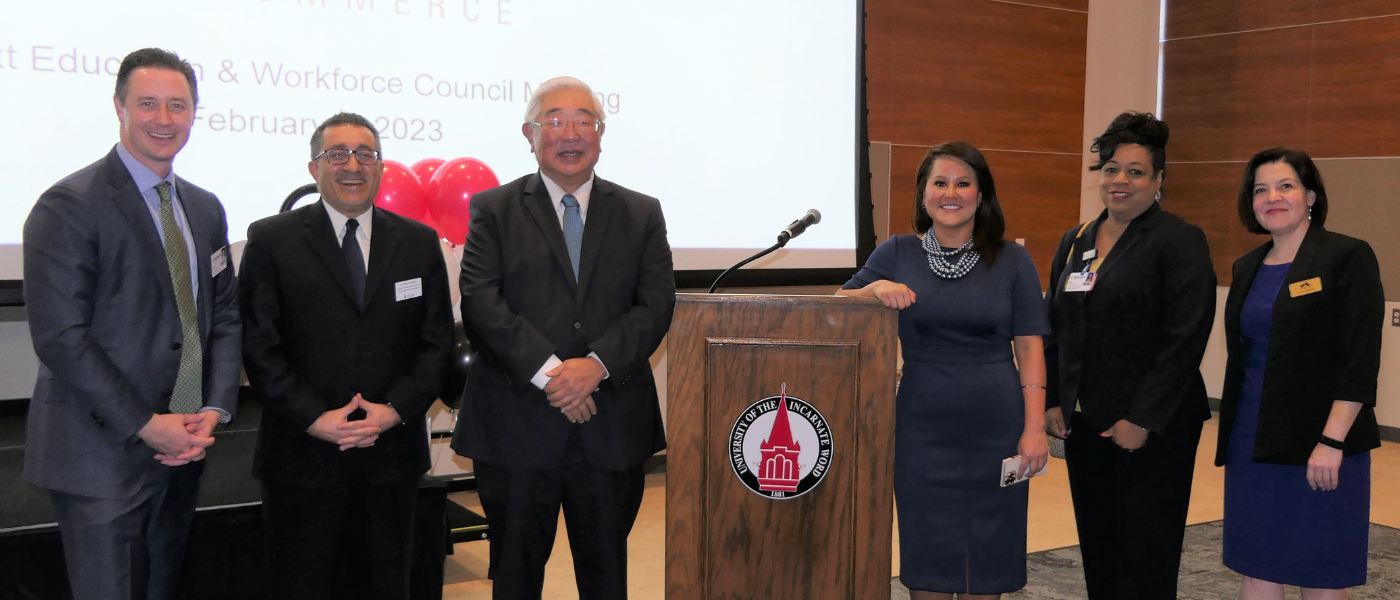 From left to right: Daniel Miller, Dr. Osman Ozturgut, Judge Peter Sakai, Dr. Emma Santa Maria, Pam McDonald and Katie Ferrier