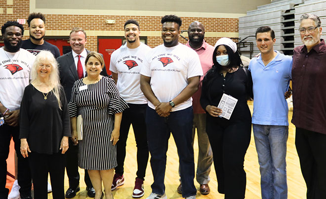 Students and staff celebrating Juneteenth