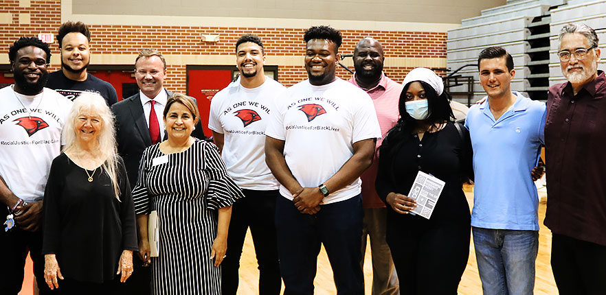 Student and staff celebrating Juneteenth