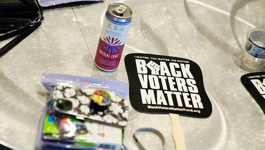 Table with Juneteenth materials