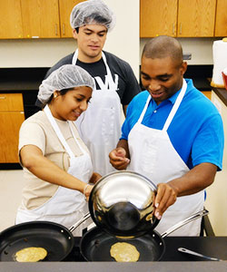 Students cooking