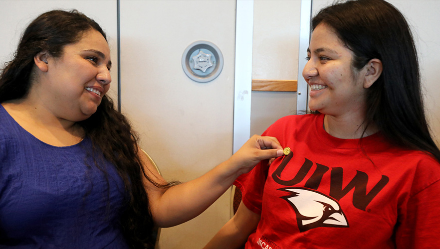 two participant of pinning day 