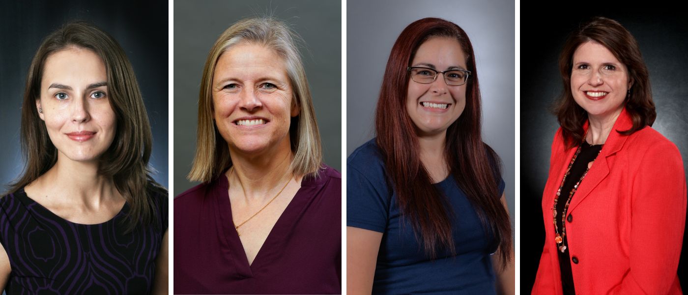 Professor Dr. Stefanie Boswell, Associate Professor Dr. Lisa Lockhart, Associate Professor Dr. Leslie Martinez and Associate Professor Dr. Teresa Taylor Partridge