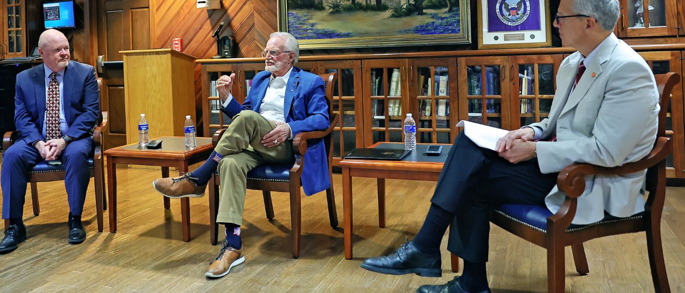 Richard Merrin, Ambassador Dr. James F. Creagan, and Dr. Rafael Hoyle