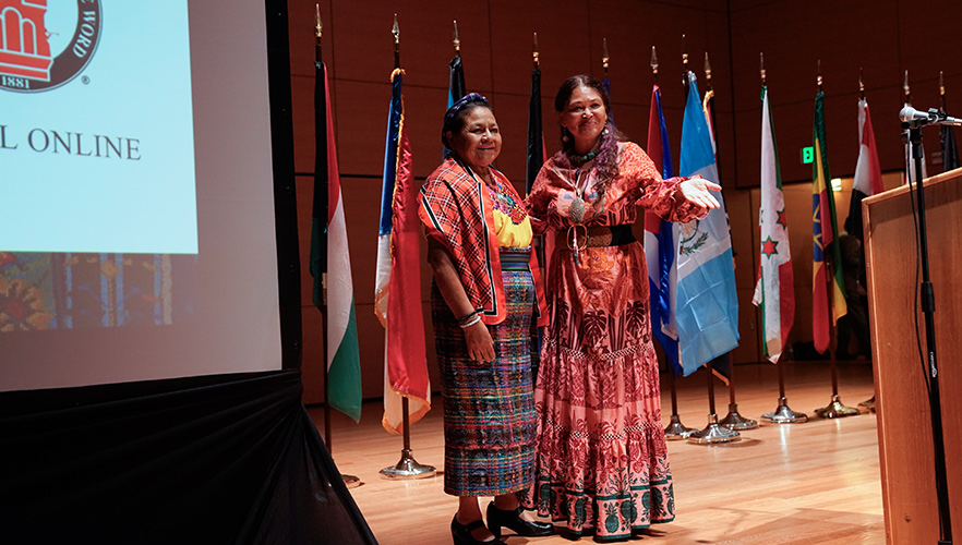 Rigoberta Menchú Tum with guest