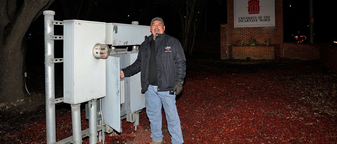 Sal at the electrical box