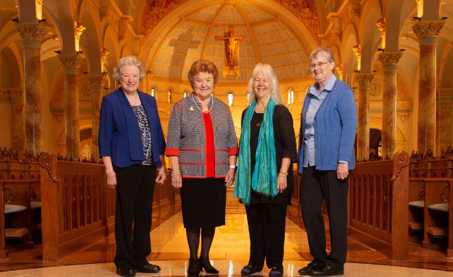 Sr. Eliish Ryan, Sr. Kathleen Coughlin, Sr. Marth Ann Kirk and Sr. Walter Maher