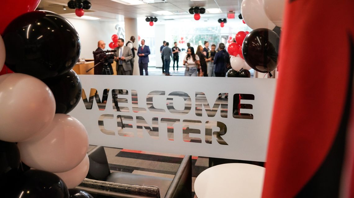 photo of grand opening of welcome center