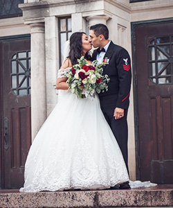 Couple at wedding