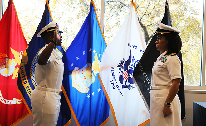 Two military students