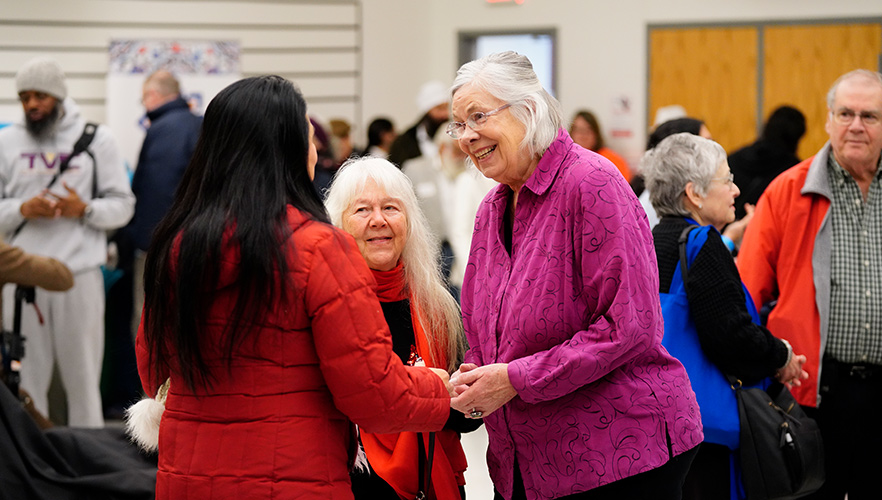 Participants shaking hands