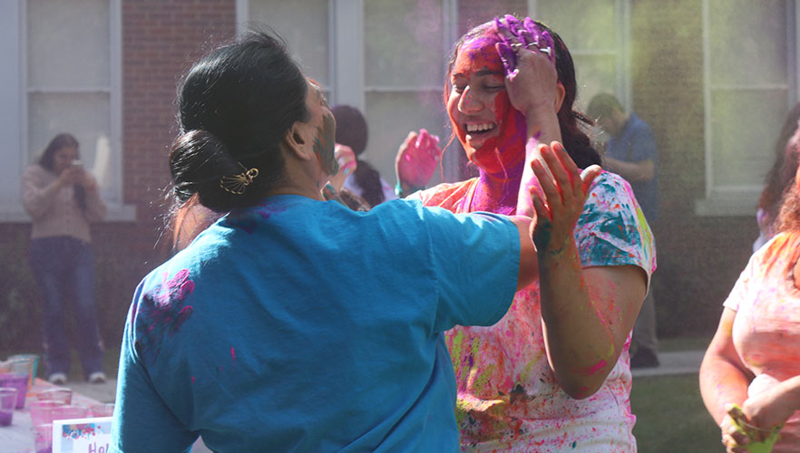 Holi color throw