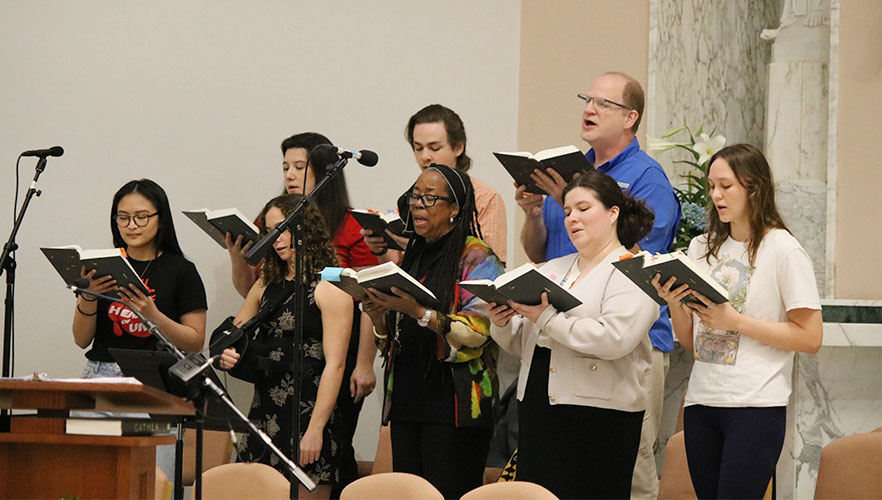 Choir singing