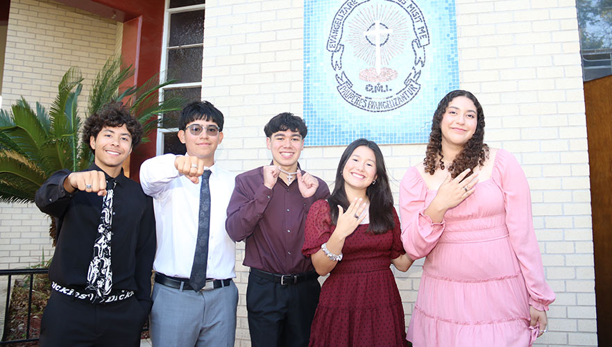 Students with rings