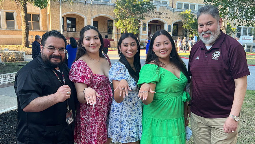 Students with rings