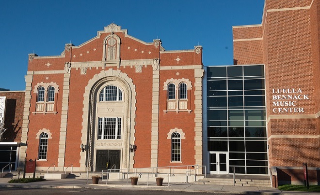 Front of Luella Bennack Concert Center