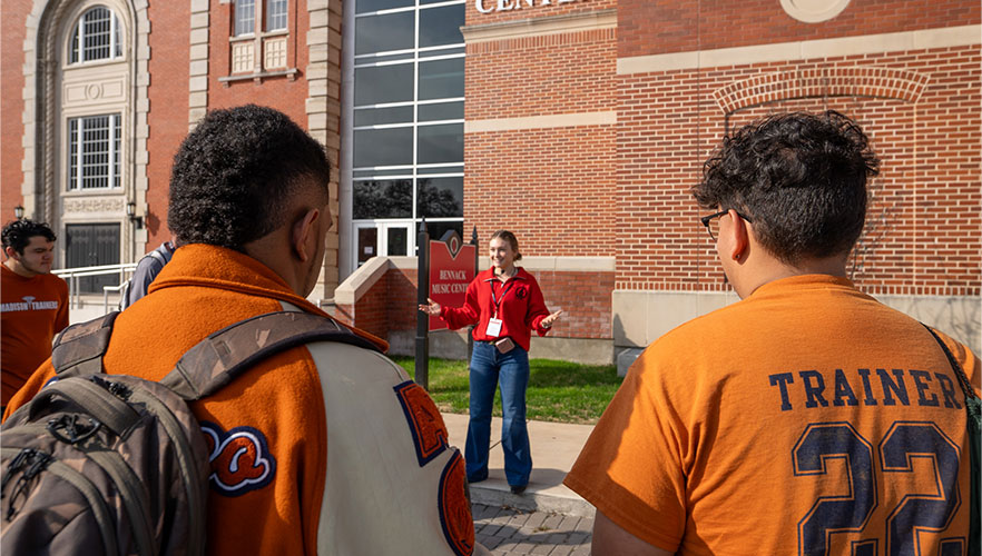 Student giving tour