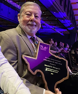 Morgan with award