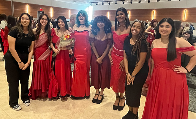Participating Red Dress Fashion Show students