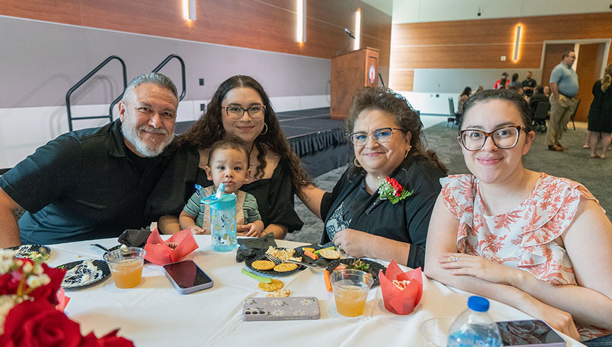 Retiree and family