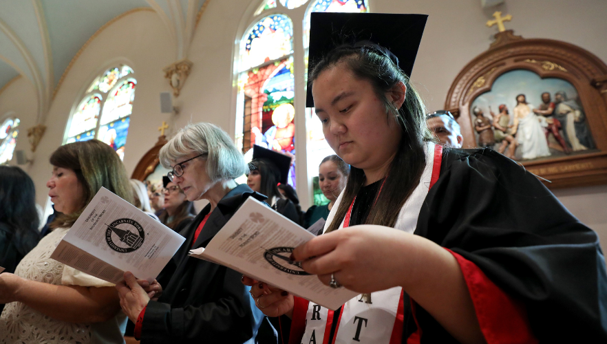 Graduates at Baccalaureate Mass